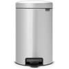 image:imageBrabantia StepOn XS Trash Can  Mineral Concrete Gray  13 Gallon  5L  Bathroom Bedroom Office Trash Can Light Pedal Handle amp Removable Inner Bucket  99 x 133 x 162   Trash BagsMetallic Gray