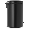 image:imageBrabantia StepOn XS Trash Can  Mineral Concrete Gray  13 Gallon  5L  Bathroom Bedroom Office Trash Can Light Pedal Handle amp Removable Inner Bucket  99 x 133 x 162   Trash BagsMatt Black
