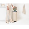 image:imageBrabantia StepOn XS Trash Can  Mineral Concrete Gray  13 Gallon  5L  Bathroom Bedroom Office Trash Can Light Pedal Handle amp Removable Inner Bucket  99 x 133 x 162   Trash BagsSoft Beige