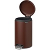 image:imageBrabantia StepOn XS Trash Can  Mineral Concrete Gray  13 Gallon  5L  Bathroom Bedroom Office Trash Can Light Pedal Handle amp Removable Inner Bucket  99 x 133 x 162   Trash BagsMineral Cosy Brown