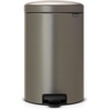 image:imageBrabantia StepOn XS Trash Can  Mineral Concrete Gray  13 Gallon  5L  Bathroom Bedroom Office Trash Can Light Pedal Handle amp Removable Inner Bucket  99 x 133 x 162   Trash BagsPlatinum