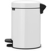 image:imageBrabantia StepOn XS Trash Can  Mineral Concrete Gray  13 Gallon  5L  Bathroom Bedroom Office Trash Can Light Pedal Handle amp Removable Inner Bucket  99 x 133 x 162   Trash BagsWhite