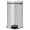 image:imageBrabantia StepOn XS Trash Can  Mineral Concrete Gray  13 Gallon  5L  Bathroom Bedroom Office Trash Can Light Pedal Handle amp Removable Inner Bucket  99 x 133 x 162   Trash BagsMetallic Gray