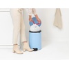 image:imageBrabantia StepOn XS Trash Can  Mineral Concrete Gray  13 Gallon  5L  Bathroom Bedroom Office Trash Can Light Pedal Handle amp Removable Inner Bucket  99 x 133 x 162   Trash BagsDreamy Blue