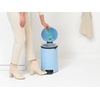 image:imageBrabantia StepOn XS Trash Can  Mineral Concrete Gray  13 Gallon  5L  Bathroom Bedroom Office Trash Can Light Pedal Handle amp Removable Inner Bucket  99 x 133 x 162   Trash BagsDreamy Blue