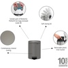 image:imageBrabantia StepOn XS Trash Can  Mineral Concrete Gray  13 Gallon  5L  Bathroom Bedroom Office Trash Can Light Pedal Handle amp Removable Inner Bucket  99 x 133 x 162   Trash BagsMineral Concrete Gray