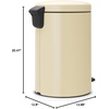 image:imageBrabantia StepOn XS Trash Can  Mineral Concrete Gray  13 Gallon  5L  Bathroom Bedroom Office Trash Can Light Pedal Handle amp Removable Inner Bucket  99 x 133 x 162   Trash BagsAlmond