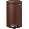 image:imageBrabantia StepOn XS Trash Can  Mineral Concrete Gray  13 Gallon  5L  Bathroom Bedroom Office Trash Can Light Pedal Handle amp Removable Inner Bucket  99 x 133 x 162   Trash BagsMineral Cosy Brown