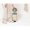 image:imageBrabantia StepOn XS Trash Can  Mineral Concrete Gray  13 Gallon  5L  Bathroom Bedroom Office Trash Can Light Pedal Handle amp Removable Inner Bucket  99 x 133 x 162   Trash BagsSoft Beige