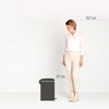 image:imageBrabantia StepOn XS Trash Can  Mineral Concrete Gray  13 Gallon  5L  Bathroom Bedroom Office Trash Can Light Pedal Handle amp Removable Inner Bucket  99 x 133 x 162   Trash BagsWhite