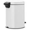 image:imageBrabantia StepOn XS Trash Can  Mineral Concrete Gray  13 Gallon  5L  Bathroom Bedroom Office Trash Can Light Pedal Handle amp Removable Inner Bucket  99 x 133 x 162   Trash BagsWhite