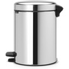 image:imageBrabantia StepOn XS Trash Can  Mineral Concrete Gray  13 Gallon  5L  Bathroom Bedroom Office Trash Can Light Pedal Handle amp Removable Inner Bucket  99 x 133 x 162   Trash BagsBrilliant Steel