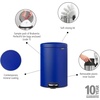 image:imageBrabantia StepOn XS Trash Can  Mineral Concrete Gray  13 Gallon  5L  Bathroom Bedroom Office Trash Can Light Pedal Handle amp Removable Inner Bucket  99 x 133 x 162   Trash BagsMineral Powerful Blue