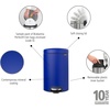 image:imageBrabantia StepOn XS Trash Can  Mineral Concrete Gray  13 Gallon  5L  Bathroom Bedroom Office Trash Can Light Pedal Handle amp Removable Inner Bucket  99 x 133 x 162   Trash BagsMineral Powerful Blue