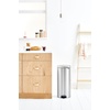 image:imageBrabantia StepOn XS Trash Can  Mineral Concrete Gray  13 Gallon  5L  Bathroom Bedroom Office Trash Can Light Pedal Handle amp Removable Inner Bucket  99 x 133 x 162   Trash BagsMatt Steel FPP