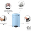 image:imageBrabantia StepOn XS Trash Can  Mineral Concrete Gray  13 Gallon  5L  Bathroom Bedroom Office Trash Can Light Pedal Handle amp Removable Inner Bucket  99 x 133 x 162   Trash BagsDreamy Blue