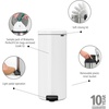 image:imageBrabantia StepOn XS Trash Can  Mineral Concrete Gray  13 Gallon  5L  Bathroom Bedroom Office Trash Can Light Pedal Handle amp Removable Inner Bucket  99 x 133 x 162   Trash BagsWhite