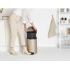 image:imageBrabantia StepOn XS Trash Can  Mineral Concrete Gray  13 Gallon  5L  Bathroom Bedroom Office Trash Can Light Pedal Handle amp Removable Inner Bucket  99 x 133 x 162   Trash BagsMetallic Gold