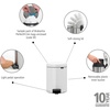 image:imageBrabantia StepOn XS Trash Can  Mineral Concrete Gray  13 Gallon  5L  Bathroom Bedroom Office Trash Can Light Pedal Handle amp Removable Inner Bucket  99 x 133 x 162   Trash BagsWhite