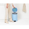 image:imageBrabantia StepOn XS Trash Can  Mineral Concrete Gray  13 Gallon  5L  Bathroom Bedroom Office Trash Can Light Pedal Handle amp Removable Inner Bucket  99 x 133 x 162   Trash BagsDreamy Blue