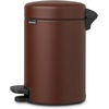 image:imageBrabantia StepOn XS Trash Can  Mineral Concrete Gray  13 Gallon  5L  Bathroom Bedroom Office Trash Can Light Pedal Handle amp Removable Inner Bucket  99 x 133 x 162   Trash BagsMineral Cosy Brown