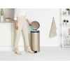 image:imageBrabantia StepOn XS Trash Can  Mineral Concrete Gray  13 Gallon  5L  Bathroom Bedroom Office Trash Can Light Pedal Handle amp Removable Inner Bucket  99 x 133 x 162   Trash BagsMetallic Gold