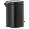 image:imageBrabantia StepOn XS Trash Can  Mineral Concrete Gray  13 Gallon  5L  Bathroom Bedroom Office Trash Can Light Pedal Handle amp Removable Inner Bucket  99 x 133 x 162   Trash BagsMatt Black