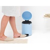 image:imageBrabantia StepOn XS Trash Can  Mineral Concrete Gray  13 Gallon  5L  Bathroom Bedroom Office Trash Can Light Pedal Handle amp Removable Inner Bucket  99 x 133 x 162   Trash BagsDreamy Blue