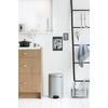 image:imageBrabantia StepOn XS Trash Can  Mineral Concrete Gray  13 Gallon  5L  Bathroom Bedroom Office Trash Can Light Pedal Handle amp Removable Inner Bucket  99 x 133 x 162   Trash BagsMetallic Gray