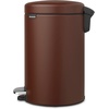 image:imageBrabantia StepOn XS Trash Can  Mineral Concrete Gray  13 Gallon  5L  Bathroom Bedroom Office Trash Can Light Pedal Handle amp Removable Inner Bucket  99 x 133 x 162   Trash BagsMineral Cosy Brown