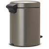 image:imageBrabantia StepOn XS Trash Can  Mineral Concrete Gray  13 Gallon  5L  Bathroom Bedroom Office Trash Can Light Pedal Handle amp Removable Inner Bucket  99 x 133 x 162   Trash BagsPlatinum