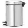 image:imageBrabantia StepOn XS Trash Can  Mineral Concrete Gray  13 Gallon  5L  Bathroom Bedroom Office Trash Can Light Pedal Handle amp Removable Inner Bucket  99 x 133 x 162   Trash BagsMatt Steel FPP