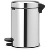image:imageBrabantia StepOn XS Trash Can  Mineral Concrete Gray  13 Gallon  5L  Bathroom Bedroom Office Trash Can Light Pedal Handle amp Removable Inner Bucket  99 x 133 x 162   Trash BagsBrilliant Steel