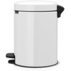 image:imageBrabantia StepOn XS Trash Can  Mineral Concrete Gray  13 Gallon  5L  Bathroom Bedroom Office Trash Can Light Pedal Handle amp Removable Inner Bucket  99 x 133 x 162   Trash BagsWhite