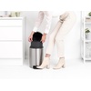 image:imageBrabantia StepOn XS Trash Can  Mineral Concrete Gray  13 Gallon  5L  Bathroom Bedroom Office Trash Can Light Pedal Handle amp Removable Inner Bucket  99 x 133 x 162   Trash BagsMatt Steel FPP