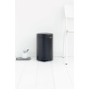 image:imageBrabantia StepOn XS Trash Can  Mineral Concrete Gray  13 Gallon  5L  Bathroom Bedroom Office Trash Can Light Pedal Handle amp Removable Inner Bucket  99 x 133 x 162   Trash BagsMatt Black