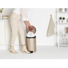 image:imageBrabantia StepOn XS Trash Can  Mineral Concrete Gray  13 Gallon  5L  Bathroom Bedroom Office Trash Can Light Pedal Handle amp Removable Inner Bucket  99 x 133 x 162   Trash BagsMetallic Gold