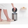 image:imageBrabantia StepOn XS Trash Can  Mineral Concrete Gray  13 Gallon  5L  Bathroom Bedroom Office Trash Can Light Pedal Handle amp Removable Inner Bucket  99 x 133 x 162   Trash BagsMatt Steel FPP