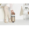 image:imageBrabantia StepOn XS Trash Can  Mineral Concrete Gray  13 Gallon  5L  Bathroom Bedroom Office Trash Can Light Pedal Handle amp Removable Inner Bucket  99 x 133 x 162   Trash BagsMetallic Gold