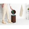 image:imageBrabantia StepOn XS Trash Can  Mineral Concrete Gray  13 Gallon  5L  Bathroom Bedroom Office Trash Can Light Pedal Handle amp Removable Inner Bucket  99 x 133 x 162   Trash BagsMineral Cosy Brown
