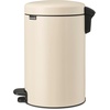 image:imageBrabantia StepOn XS Trash Can  Mineral Concrete Gray  13 Gallon  5L  Bathroom Bedroom Office Trash Can Light Pedal Handle amp Removable Inner Bucket  99 x 133 x 162   Trash BagsSoft Beige