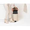 image:imageBrabantia StepOn XS Trash Can  Mineral Concrete Gray  13 Gallon  5L  Bathroom Bedroom Office Trash Can Light Pedal Handle amp Removable Inner Bucket  99 x 133 x 162   Trash BagsSoft Beige