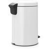 image:imageBrabantia StepOn XS Trash Can  Mineral Concrete Gray  13 Gallon  5L  Bathroom Bedroom Office Trash Can Light Pedal Handle amp Removable Inner Bucket  99 x 133 x 162   Trash BagsWhite