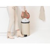 image:imageBrabantia StepOn XS Trash Can  Mineral Concrete Gray  13 Gallon  5L  Bathroom Bedroom Office Trash Can Light Pedal Handle amp Removable Inner Bucket  99 x 133 x 162   Trash BagsSoft Beige