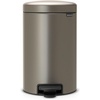 image:imageBrabantia StepOn XS Trash Can  Mineral Concrete Gray  13 Gallon  5L  Bathroom Bedroom Office Trash Can Light Pedal Handle amp Removable Inner Bucket  99 x 133 x 162   Trash BagsPlatinum