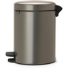image:imageBrabantia StepOn XS Trash Can  Mineral Concrete Gray  13 Gallon  5L  Bathroom Bedroom Office Trash Can Light Pedal Handle amp Removable Inner Bucket  99 x 133 x 162   Trash BagsPlatinum