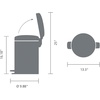 image:imageBrabantia StepOn XS Trash Can  Mineral Concrete Gray  13 Gallon  5L  Bathroom Bedroom Office Trash Can Light Pedal Handle amp Removable Inner Bucket  99 x 133 x 162   Trash BagsMineral Infinite Gray