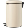 image:imageBrabantia StepOn XS Trash Can  Mineral Concrete Gray  13 Gallon  5L  Bathroom Bedroom Office Trash Can Light Pedal Handle amp Removable Inner Bucket  99 x 133 x 162   Trash BagsSoft Beige