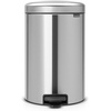 image:imageBrabantia StepOn XS Trash Can  Mineral Concrete Gray  13 Gallon  5L  Bathroom Bedroom Office Trash Can Light Pedal Handle amp Removable Inner Bucket  99 x 133 x 162   Trash BagsMatt Steel FPP