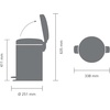 image:imageBrabantia StepOn XS Trash Can  Mineral Concrete Gray  13 Gallon  5L  Bathroom Bedroom Office Trash Can Light Pedal Handle amp Removable Inner Bucket  99 x 133 x 162   Trash BagsMineral Concrete Gray